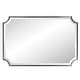 preview thumbnail 3 of 5, Allan Andrews Rectangular Wall Mirror with Scooped Stainless Steel Frame - 24"W x 36"H