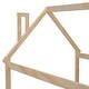 preview thumbnail 32 of 48, Twin Size Solid Wood House Bed with Guardrails for Toddlers