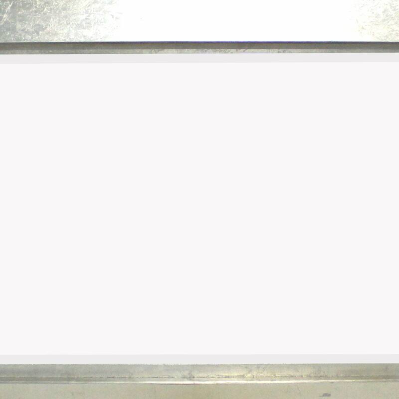 Contemporary Style Rectangular Wooden Frame Wall Mirror, Silver