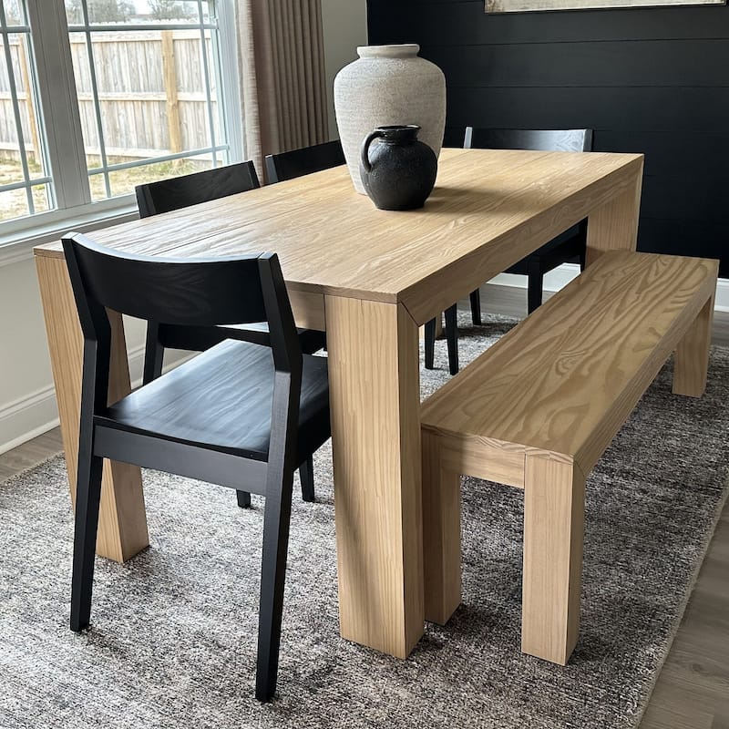 Plank and Beam Modern Solid Wood Dining Chair - Set of 2