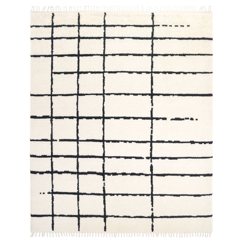 Overton Handmade Boho Moroccan Area Rug - 8'x10' - Ivory