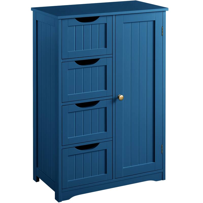 Yaheetech 4-Tier Wooden Bathroom Floor Cabinet for Bathroom Kitchen Bathroom, Livingroom