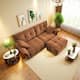 Option 2 Seater with Ottoman Burnt Orange