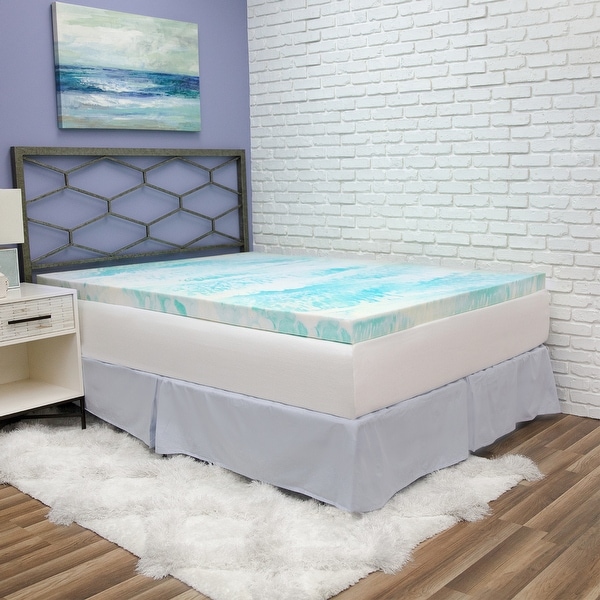 Gel swirl memory hot sale foam topper