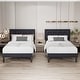 preview thumbnail 1 of 65, VECELO Upholstered Kids Bed Frame with Diamond Tufted Headoard,Twin Size Bed Set of 2 Black