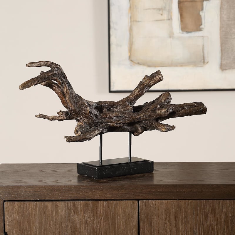 Uttermost 18221 Gilded Branch 13" Tall Metal and Polyresin Nautical
