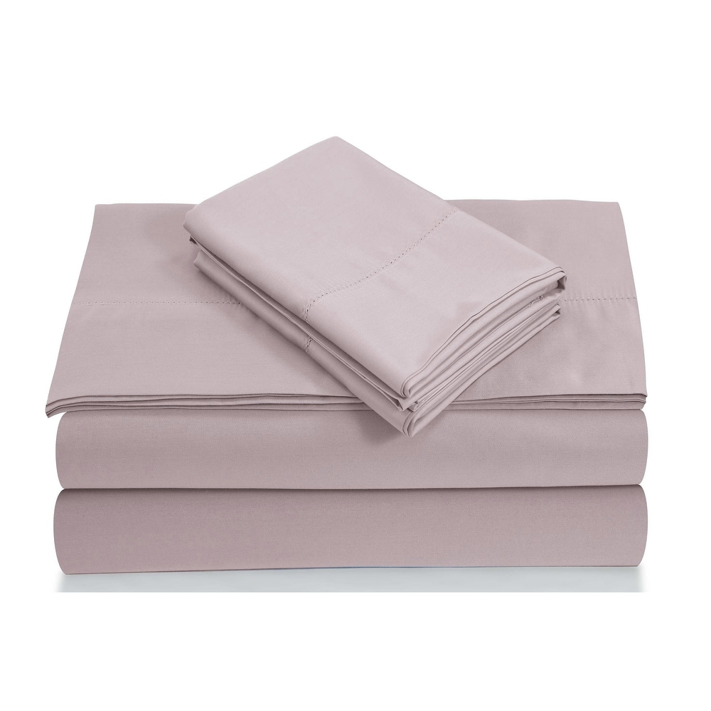 Royal's 550-Thread-Count California King Sheet Set – 100% Combed Cotton Sateen, Deep Pocket, 4-Piece (Lilac)