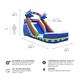 preview thumbnail 3 of 4, JumpOrange Dolphin Splash 14 Ft Commercial Grade Inflatable Water Slide with Deep Pool (with Blower)