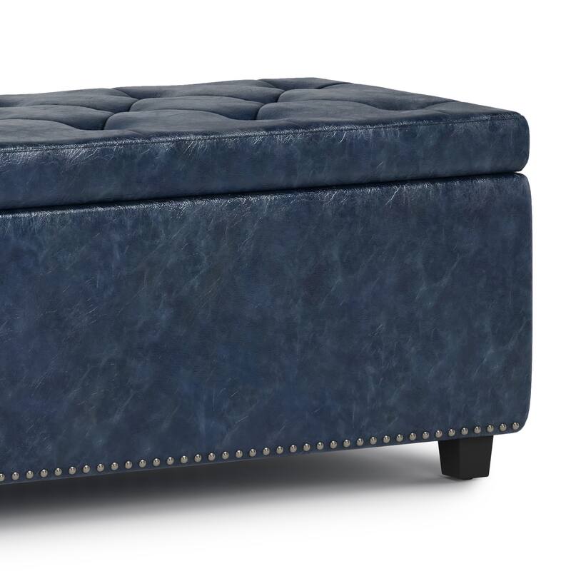WYNDENHALL Springfield 48 inch Wide Rectangle Storage Ottoman