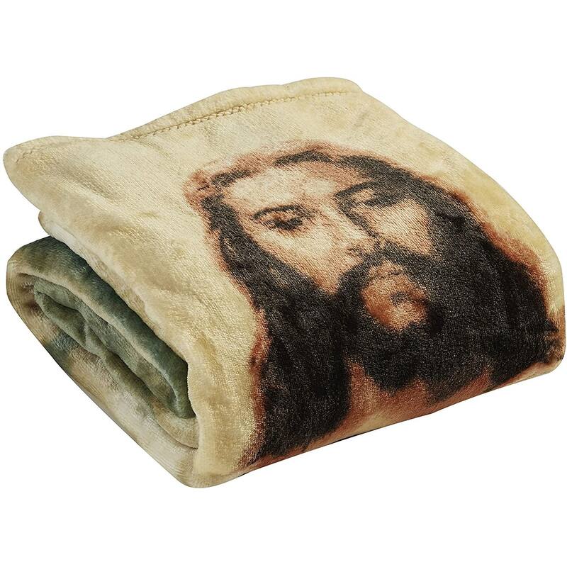 Décor&More Jesus Christ Religious 50" x 70" Oversized Super Soft Microplush Throw Blanket