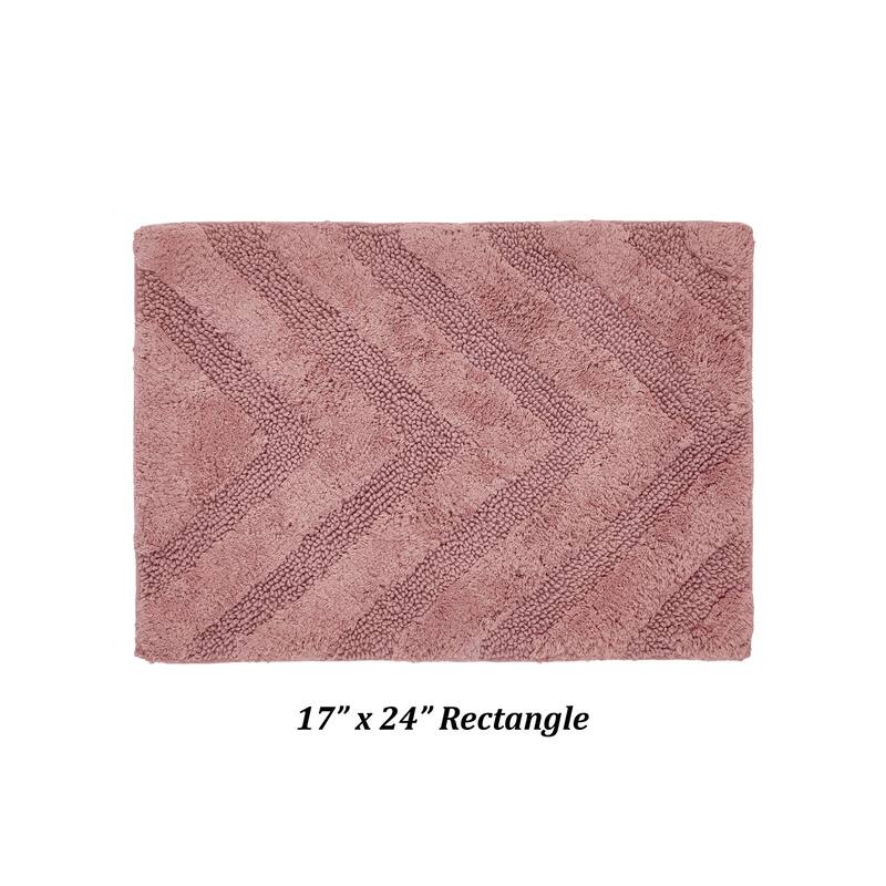 Better Trends Bathroom Rug 100% Cotton Tufted Water Absorbent Bath Rug for Shower, Sink Bath Mats Machine Wash Hugo Collection