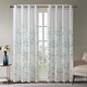 preview thumbnail 3 of 66, Madison Park Vera Burnout Printed Curtain Panel 84" Panel - Aqua