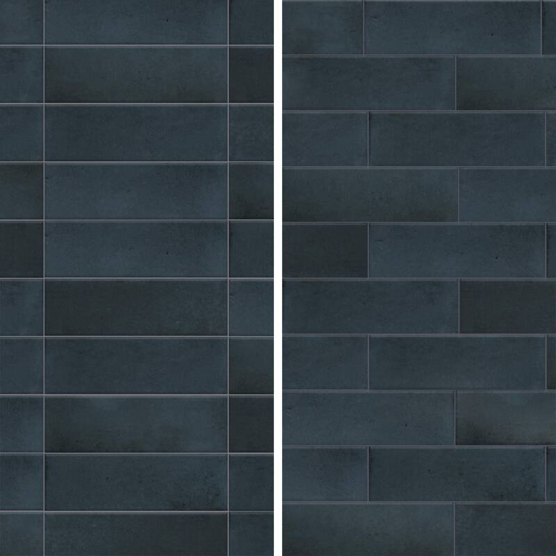 Merola Tile Coco Glossy Blue Night 2" x 5-7/8" Porcelain Wall Tile