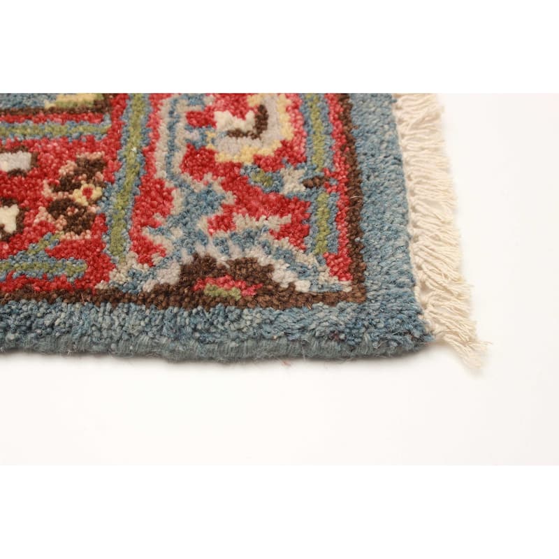 ECARPETGALLERY Hand-knotted Serapi Heritage Teal Wool Rug - 2'5 x 10'2