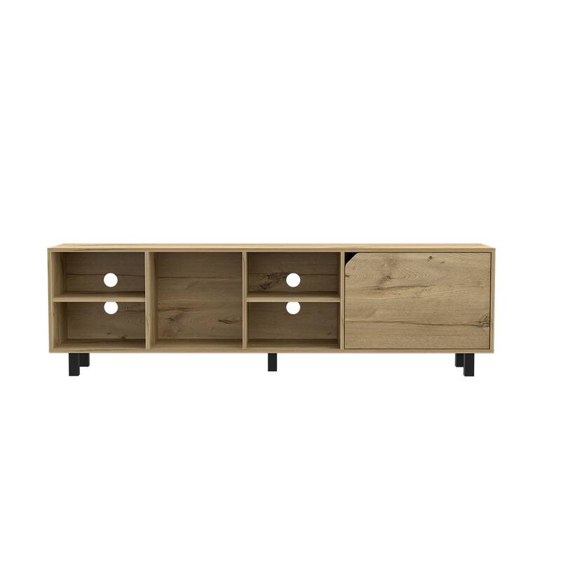 TV Stand for TV´s up 70", Four Open Shelves, Light Oak Finish