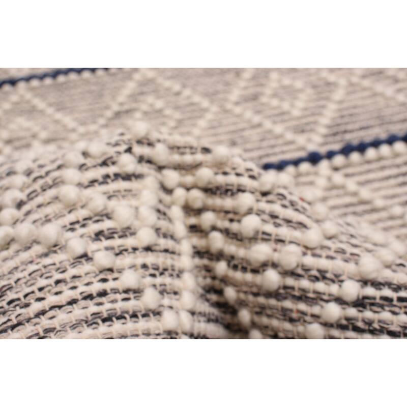 ECARPETGALLERY Braid weave Sienna Ivory Wool Rug - 4'10 x 4'10