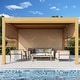 preview thumbnail 165 of 188, EROMMY Outdoor Louvered Pergola Gazebo with Adjustable Aluminum Rainproof Roof