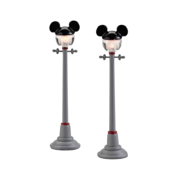 Department 56 Disney LED Lighted "Mickey Street Lights" 2-Piece Set #4028302