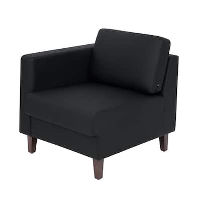 Commercial Modular Left Arm Chair with AC/USB/USB-C Chargers - 28.25"W x 31.5"D x 31.75"H