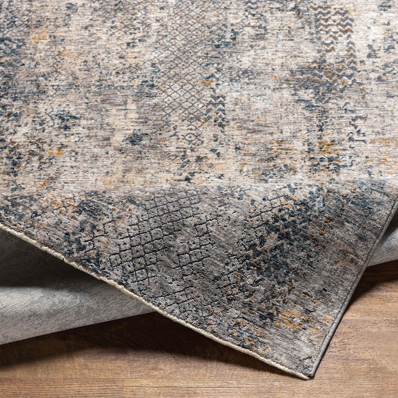 Artistic Weavers Wrexham Abstract Gray Blue Area Rug