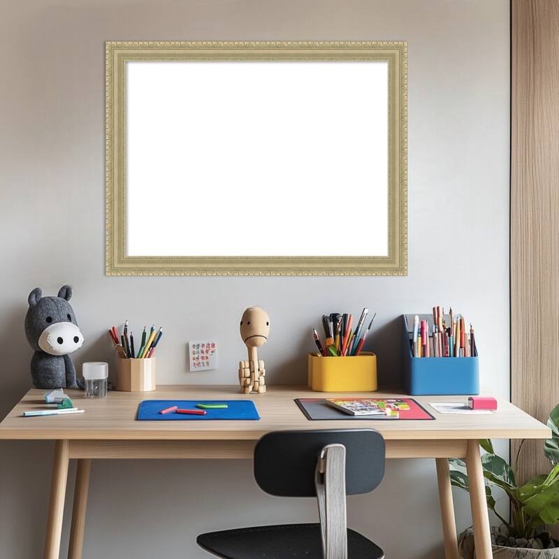 Amanti Art Champagne Teardrop Framed Dry Erase Magnetic Board
