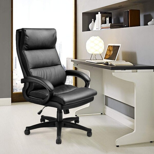 LANGRIA High Back PU Leather Executive Office Chair Adjustable