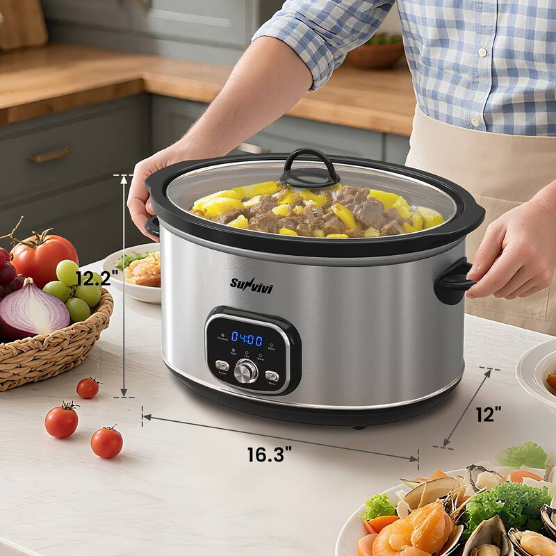 8.5 Quart Programmable Slow Cooker with Delay Function