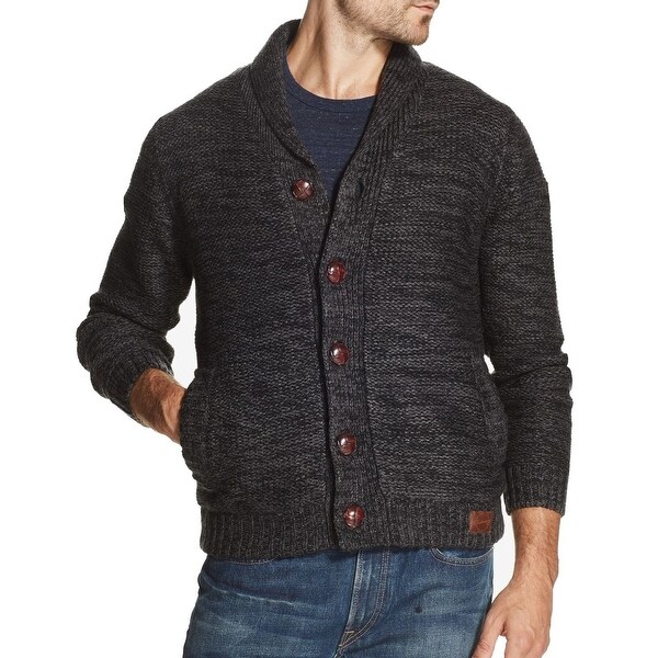 mens lined cardigan