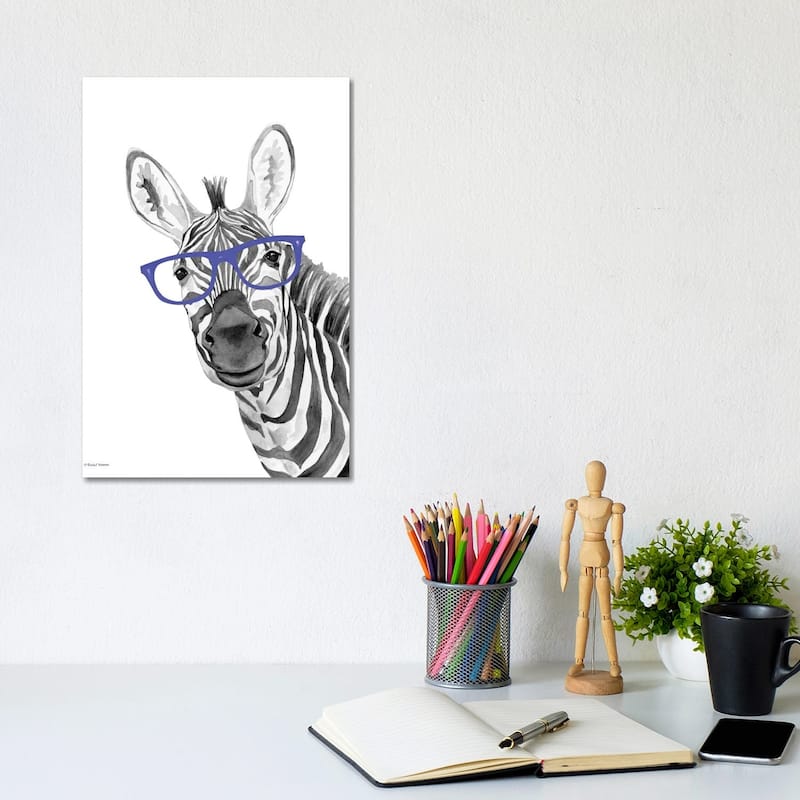 iCanvas "I See You Zebra" by Rachel Nieman Canvas Print - 12x8x0.75