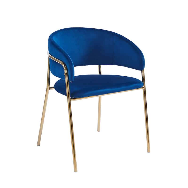 Porthos Home Cardi Dining Chairs Set of 2, Velvet Upholstery, Gold Legs