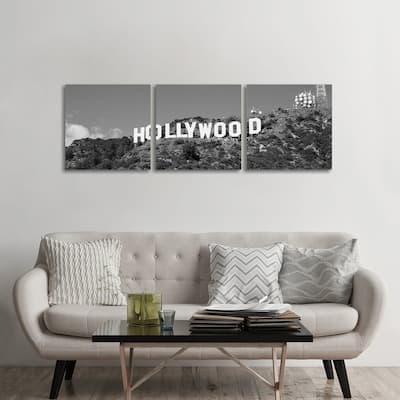 iCanvas "Hollywood Sign At Hollywood Hills, Los Angeles, California, USA" by Panoramic Images 3-Piece Canvas Wall Art Set