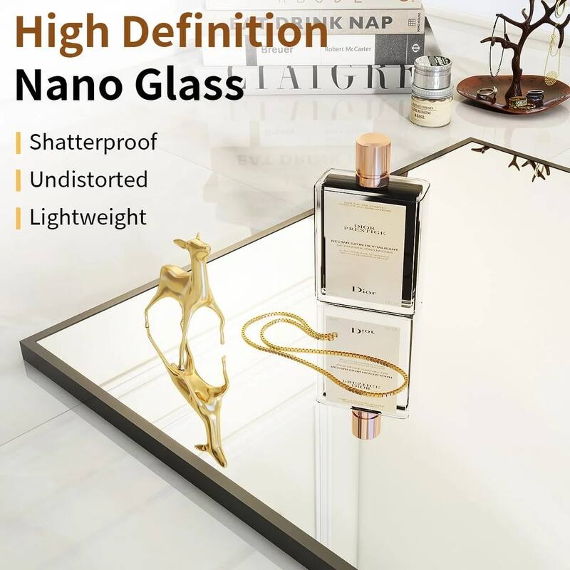 Full Length Mirror with Stand, Floor Mirror with Frame, Full Body Mirrors, Free Standing or Wall-Mounted Mirrors for Living Room