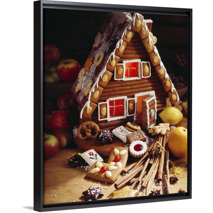 Shop Gingerbread House With Interior Lighting Black Float Frame