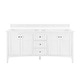 preview thumbnail 4 of 33, James Martin Vanities Palisades 72" Double Vanity, Bright White Bright White Cabinet Base Only - No Top