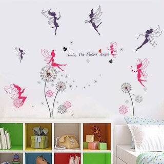 Walplus Pink Dandelion Fairies Children Kid Wall Sticker Nursery Decor