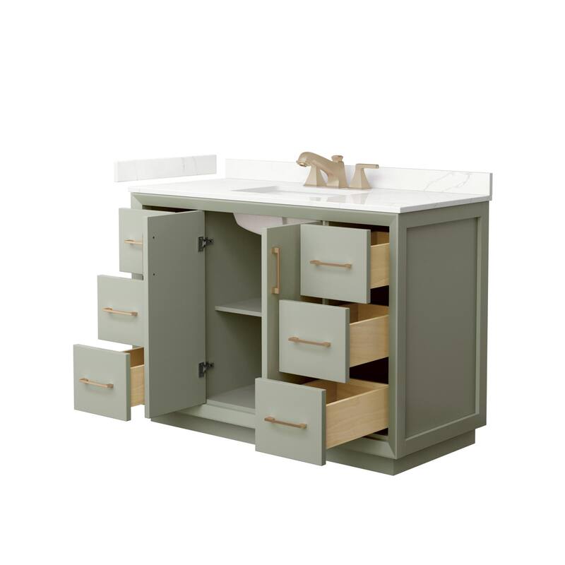 Wyndham Collection WCF414148S-QTZ-US3MXX Strada 48" Free Standing