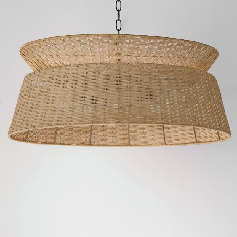 Maxim 14416NA Tahiti 6 Light 29" Wide Drum Chandelier