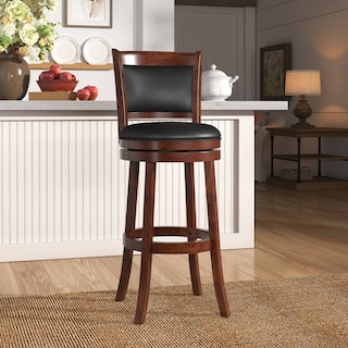 Rovinj Upholstered Back Swivel Bar Stool - Barstool