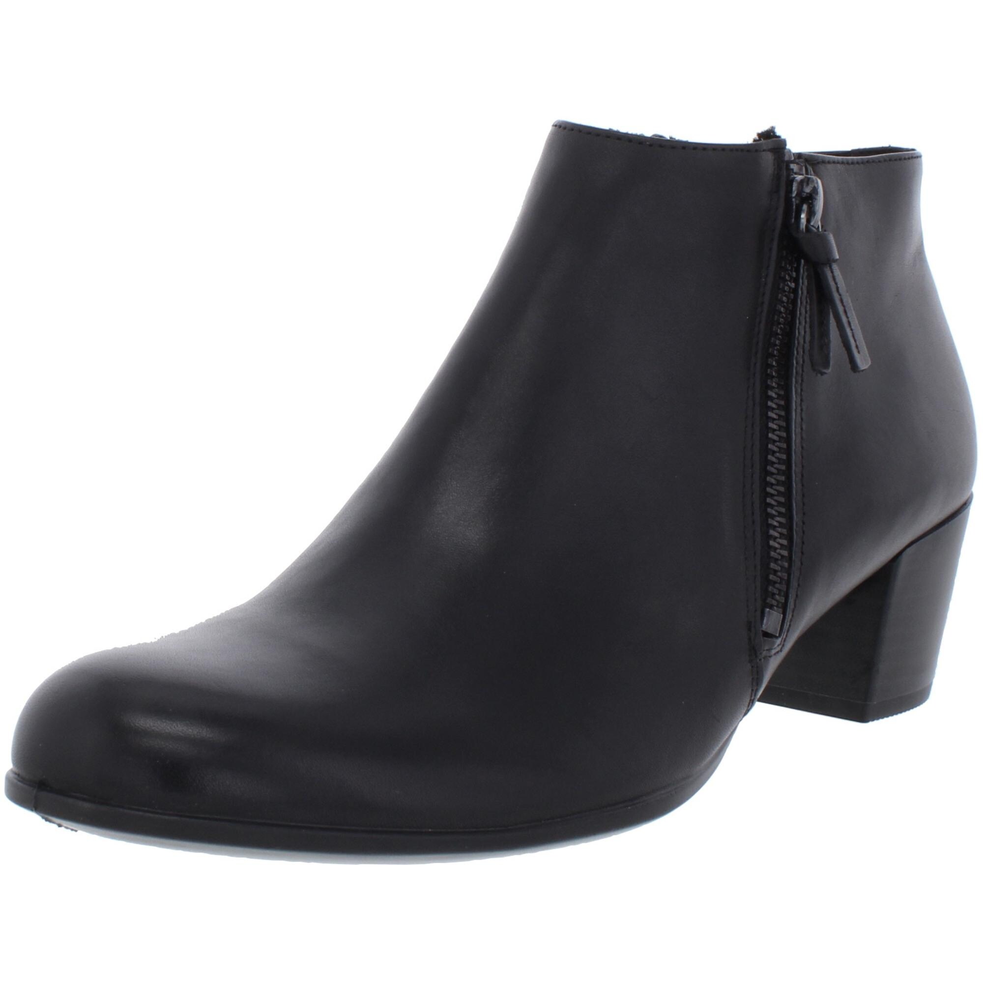 ecco leather ankle boots