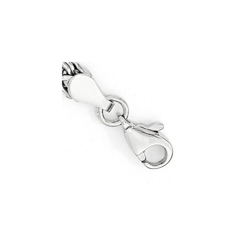 Curata 14k White Gold Fancy Polished Fancy Link Bracelet 7 Inch