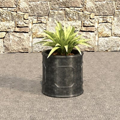 Meadow Round Fiberstone and MGO Clay Planter with Drainage for Indoor Outdoor Home Office Yard Patio Porch Decor