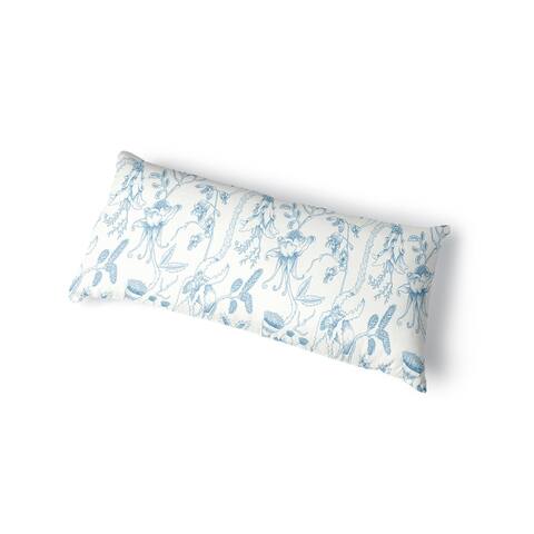 URSULA FLORAL BLUE Body Pillow By Becky Bailey