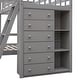 preview thumbnail 21 of 33, Twin Over Full Wooden Bunk Bed w/ Six Drawers And Flexible Shelves Bunk Bed Frame for Kids, Teens, Space-Saving, Easy Assembly