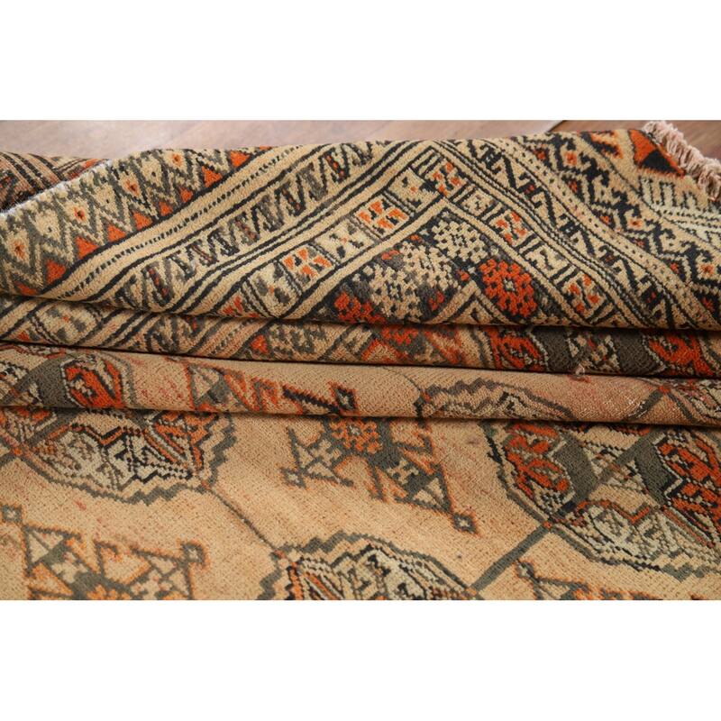Bokhara Persian Vintage Area Rug Handmade Wool Carpet - 4'6" x 6'1"