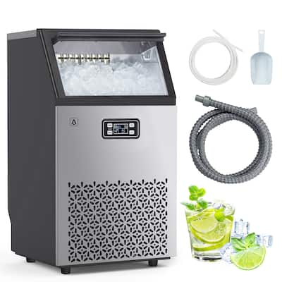 Commercial Ice Maker Machine, 150 lbs/Day, 33 lbs Storage Capacity - 150lb/day