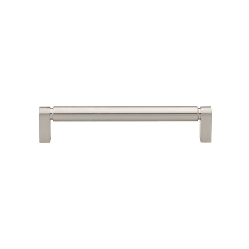 GlideRite 6-5/16 in. 160mm Center to Center Solid Smooth Cabinet Bar Pull - 4787-160 - Pack of 5 - Satin Nickel