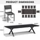 preview thumbnail 29 of 39, 11/13-Piece Outdoor Aluminum Dining Table Set Rectangular Table with Umbrella Hole and Stackable Chairs