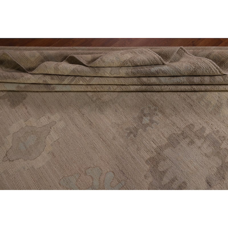 Oushak Oriental Area Rug Turkish Hand-Knotted Wool Carpet - 9'0" x 11'8"