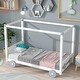 preview thumbnail 3 of 6, Twin Size Canopy Car-Shaped Platform Bed,White