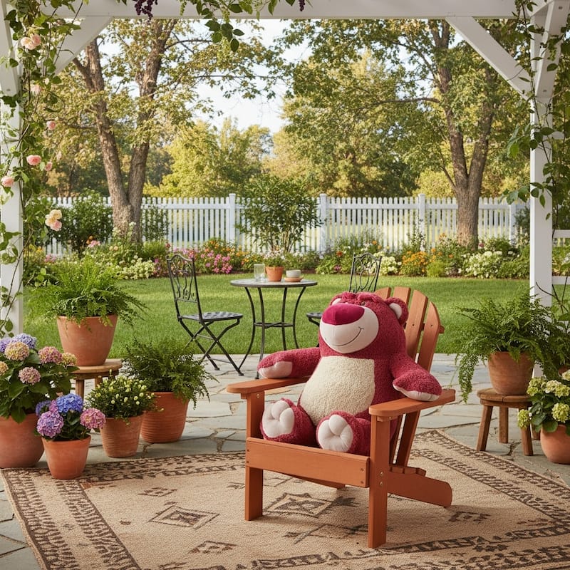 Anmytek Kids Foldable Adirondack Chair Solid Wood Outdoor Indoor Toddler Furniture